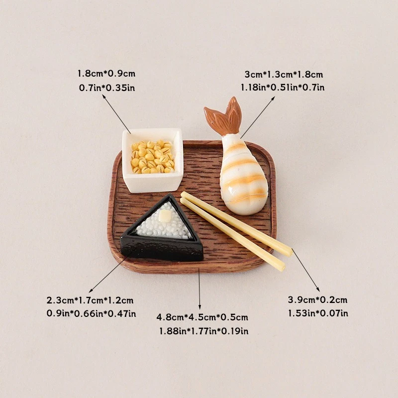 figurines créatives en résine de cuisine japonaise, mini sushi artificiel, fruits de mer miniatures, ornements de bureau figurines créatives en résine de cuisine japonaise, mini sushi artificiel, fruits de mer miniatures, ornements de bureau