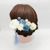 bijoux style japonais fleur fourchettes à cheveux fleur à la main japonais kimono pinces à cheveux tissu vintage glands bâton de cheveux filles