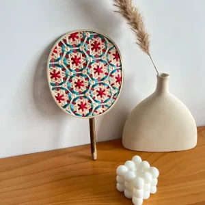 Éventail tressé en bambou fait à la main, décoration de la maison, tissage coloré ancien, éventail rond chinois à manivelle pour la maison Éventail tressé en bambou fait à la main, décoration de la maison, tissage coloré ancien, éventail rond chinois à manivelle pour la maison
