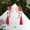 prairie han Épingle à cheveux fleur pompon pour enfants, longueur d'éventail, petite cloche, pince à cheveux fille, ornement prenant gérer, accessoires de costume
