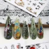 calligraphie poésie ancienne styles chinois feuilles de bambou décalcomanies pour ongles autocollants pour nail art décoration de manucure décor pour nail art