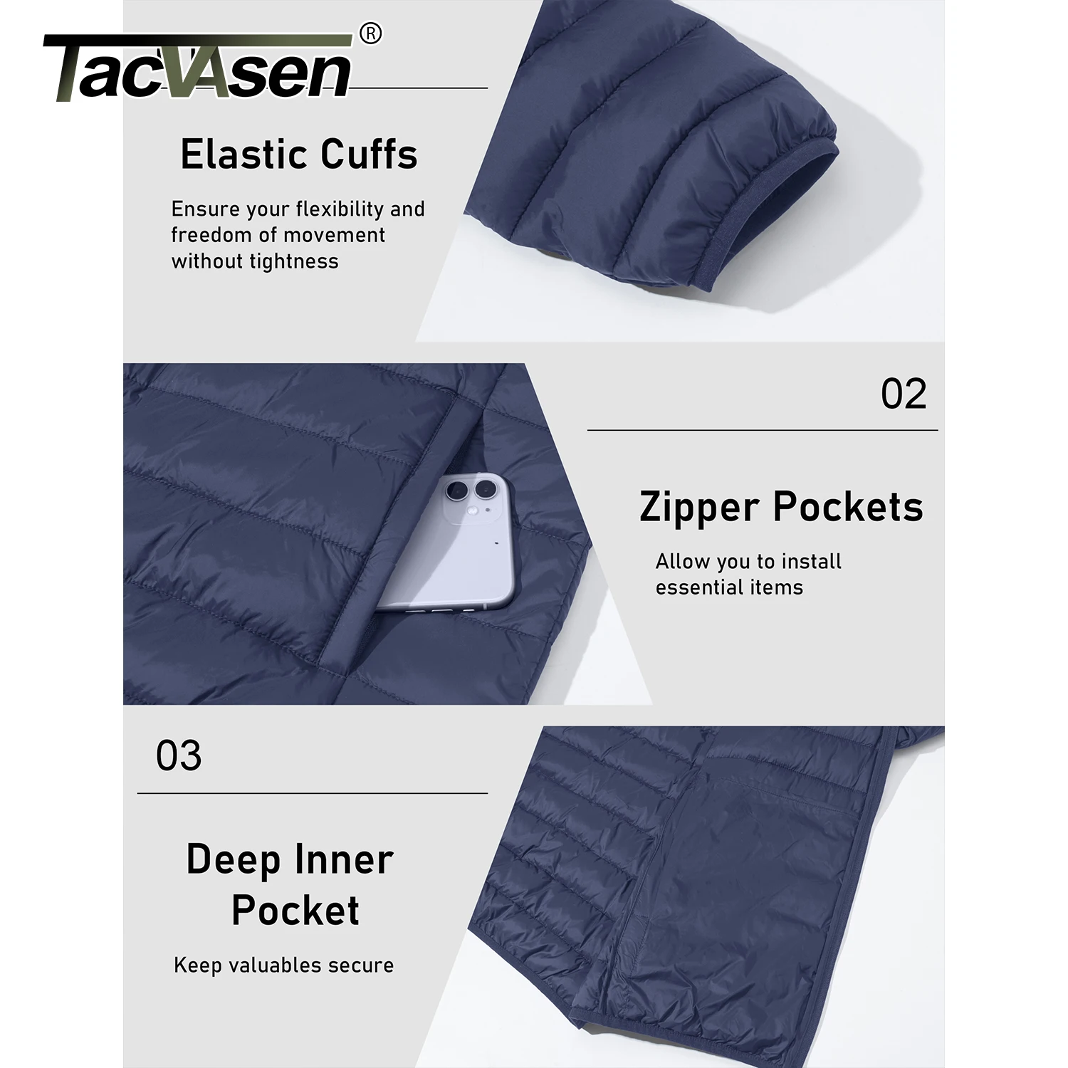 tacvasen hiver léger vestes bouffantes hommes matelassé polyester nylon veste séchage rapide à capuche vers le bas isolé coupe vent manteau tacvasen hiver léger vestes bouffantes hommes matelassé polyester nylon veste séchage rapide à capuche vers le bas isolé coupe vent manteau