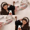 bandeau tricoté à larges bords pour fille, couleur douce, haut de gamme, haut crânien, accessoires pour cheveux à pression, automne hiver 2025