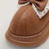 japonais doux nœud papillon moelleux bottes de neige femmes imperméable gros orteil coin bottes d'hiver femme semelle épaisse chaud coton rembourré chaussures