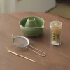 ensemble matcha de voyage 5 pièces, bol en grès japonais au design compact et portable, fouet à 100 broches, kit matcha pour cérémonie du thé en plein air