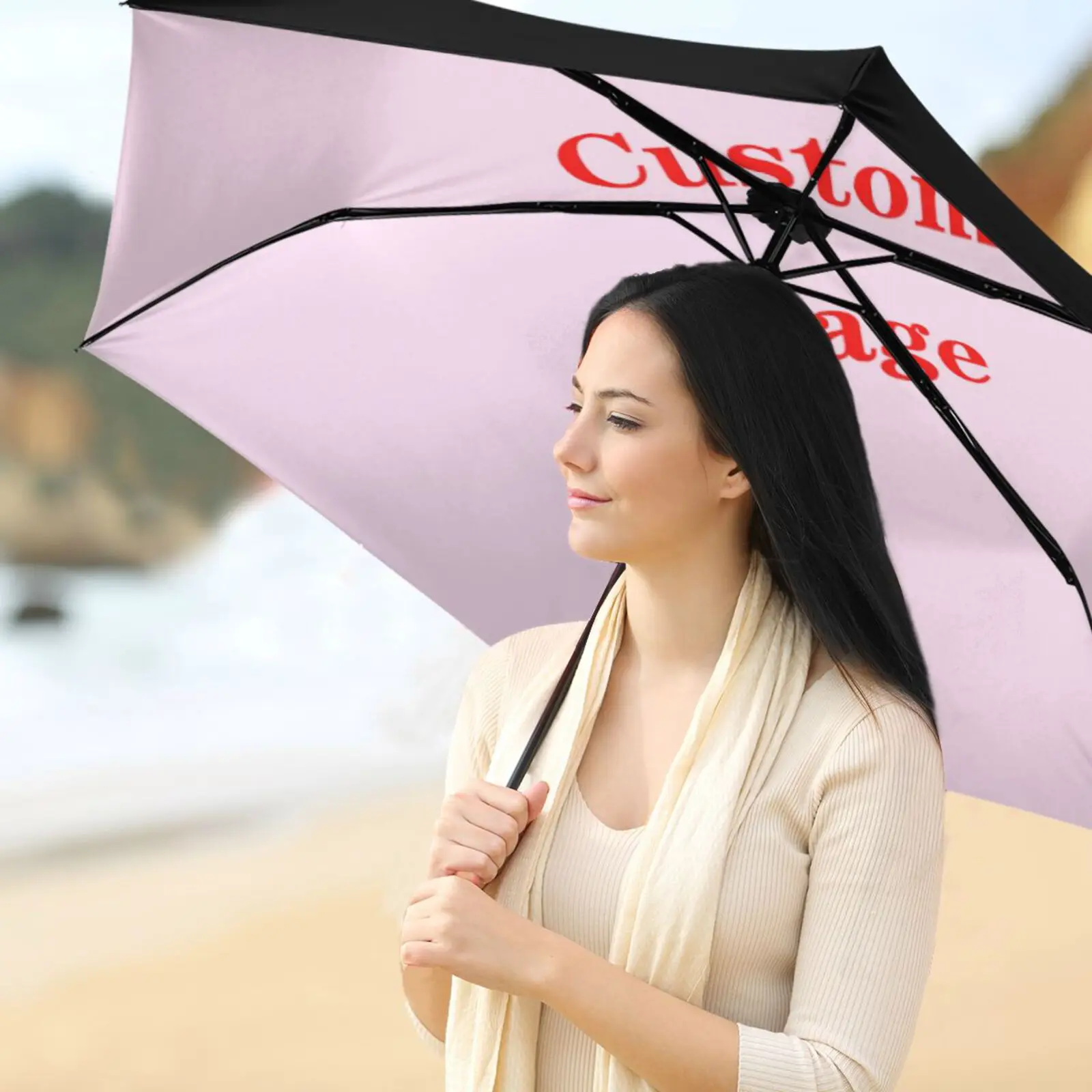 parapluie à trois plis 6k pour femmes et hommes, coupe vent, motif personnalisé, haute qualité, business, parasol parapluie à trois plis 6k pour femmes et hommes, coupe vent, motif personnalisé, haute qualité, business, parasol
