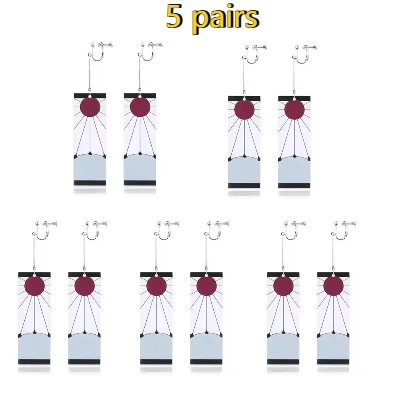 Anime Tanjiro boucles d’oreilles pendantes Anime démon Hanafuda Slayer oreille pince goutte longue oreille bijoux Cosplay accessoires cadeau Anime Tanjiro boucles d’oreilles pendantes Anime démon Hanafuda Slayer oreille pince goutte longue oreille bijoux Cosplay accessoires cadeau