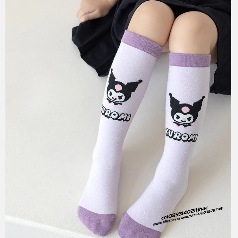 kawaii sanrio kuromi chaussettes anime hello kitty printemps été doux dans le tube dessin animé chaussettes filles mignonnes coton maison chaussette chaude kawaii sanrio kuromi chaussettes anime hello kitty printemps été doux dans le tube dessin animé chaussettes filles mignonnes coton maison chaussette chaude