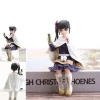 demon slayer anime action figure, kamado, tanjirou, nezuko, posture assise, modèle en pvc, collection butter toy gift for kids, 10 15cm