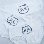 Kawaii Chiikawas Sous-vêtements en pur coton avec motif imprimé mignon pour filles et étudiants, caleçon confortable, tissu doux