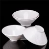 bols japonais en forme de chapeau, grand bol en mélamine blanche, ramen riz nrelula mala tang, plats de service de restaurant, ustensiles en porcelaine