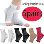 5 paires de chaussettes à pression de cheville pour le sport, la course, le fitness, l’absorption de la sueur, la respirabilité, la protection des orteils et des pieds exposés 5 paires de chaussettes à pression de cheville pour le sport, la course, le fitness, l’absorption de la sueur, la respirabilité, la protection des orteils et des pieds exposés