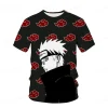 kakashi t shirt à manches courtes pour hommes, impression 3d naraa, sasuke, anime respzed, garçons, filles, vêtements pour hommes