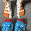 nouveau style filles mignon drôle bout fendu mi tube chaussettes abstrait laid anguille aquarium couple chaussettes personnalité chaussettes à la mode