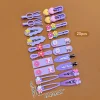 20 pinces à cheveux violettes mignonnes, douces et à la mode avec accessoires pour cheveux bb