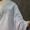 tissu jacquard à motif wanji bleu violet, gilet de style ethnique, robe de style tang, boîte à bijoux, tissu tissé coloré