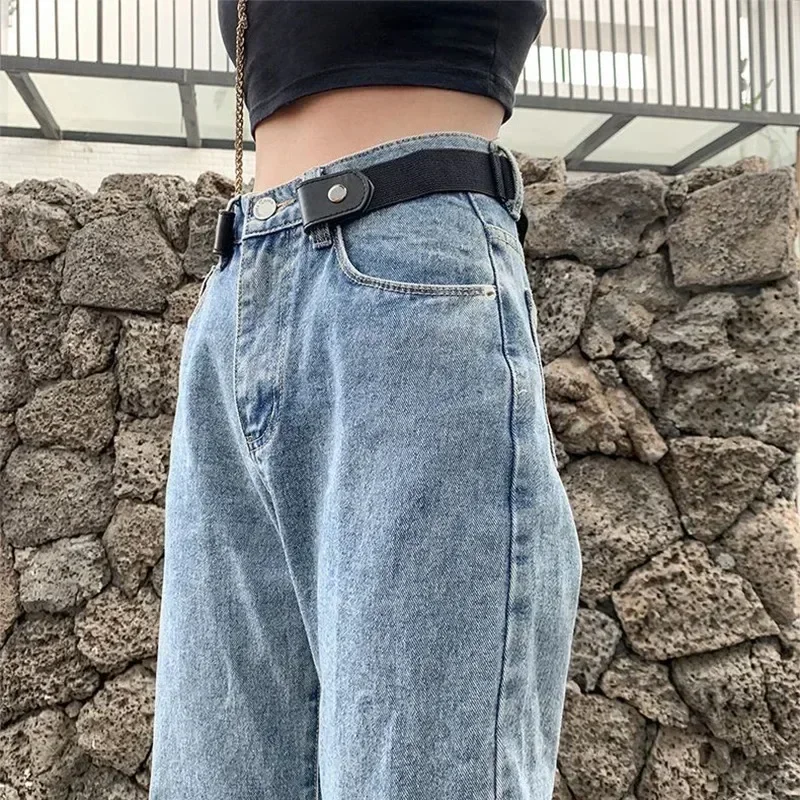 ceinture élastique réglable en toile, invisible, sans boucle, pour femmes et hommes, pantalon en jean, robe, sans boucle, facile à porter, 2024 ceinture élastique réglable en toile, invisible, sans boucle, pour femmes et hommes, pantalon en jean, robe, sans boucle, facile à porter, 2024