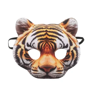 Masque de tigre simulé d’halloween, masques de carnaval d’animaux, accessoire Photo demi-visage EVA, mascarade pour fête Cosplay, Festival en plein air Masque de tigre simulé d’halloween, masques de carnaval d’animaux, accessoire Photo demi-visage EVA, mascarade pour fête Cosplay, Festival en plein air