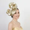 Chapeau fascinateur Vintage exquis, bandeau de cheveux à nœud papillon, coiffure de mariée élégante, chapeau formel, chapeau haut-de-forme, mascarade, bandeau de cheveux pour mariage
