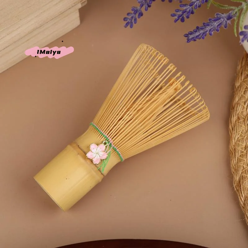 fouet chasen en bambou pour cérémonie japonaise, pour thé vert matcha, pendentif en fleur de cerisier, outil de cuisine, accessoire de brosse à thé fouet chasen en bambou pour cérémonie japonaise, pour thé vert matcha, pendentif en fleur de cerisier, outil de cuisine, accessoire de brosse à thé