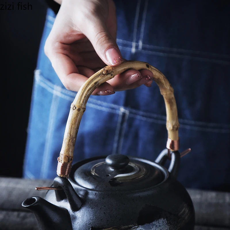 théière japonaise en céramique peinte à la main, pot simple, théière filtrée à la main, théière kung fu créative, service à thé domestique, infuseur à thé théière japonaise en céramique peinte à la main, pot simple, théière filtrée à la main, théière kung fu créative, service à thé domestique, infuseur à thé