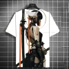 samouraï japonais katana tatouage fille t shirts impression 3d personnalité anime t shirt hommes/femmes à manches courtes y2k haut décontracté vêtements pour hommes