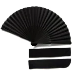 Éventail à main noir pliable Vintage, fournitures pour cadeaux de mariage, danse, fête à domicile, ventilateurs décoratifs pliants Éventail à main noir pliable Vintage, fournitures pour cadeaux de mariage, danse, fête à domicile, ventilateurs décoratifs pliants