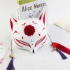 Masque de Renard Anime Peint à la Main avec Glands Cloche, ixd&rsquo;Halloween, Festival de Cosplay, Accessoire Photo, Cadeau Mignon