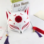 Masque de Renard Anime Peint à la Main avec Glands Cloche, ixd&rsquo;Halloween, Festival de Cosplay, Accessoire Photo, Cadeau Mignon