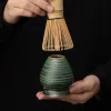 support de fouet matcha vintage, dynastie des chansons japonaises, support chasen en céramique avec spirale émaillée pour la cérémonie du thé