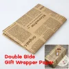 papier d'emballage vintage pour bouquet, papier d'emballage pour fleur de rose, emballage cadeau bricolage, couleur aléatoire, journal, 52x75cm, 1 pièce