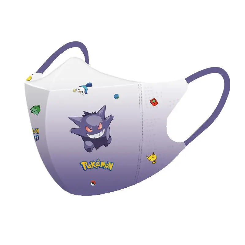 masque imprimé 3d de la série pokémon pour enfants, dessin animé, mignon, protecteur, poulet, emballé, étudiant, vente en gros, nouveau masque imprimé 3d de la série pokémon pour enfants, dessin animé, mignon, protecteur, poulet, emballé, étudiant, vente en gros, nouveau