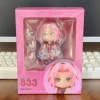 nouveau 10cm # 833 haruno sakura figure anime périphérie kawaii q version d'action poupée interchangeable visage modèle ornement jouets