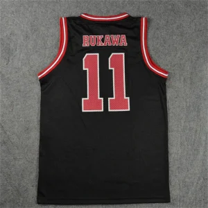 Rukawa – uniforme de sport de l&rsquo;équipe de basket-ball de l&rsquo;école Black Shohoku, 1-15, Sakuragi Hanamichi