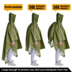 Solomon-Poncho imperméable multifonctionnel, imperméable, housse à capuche, camping en plein air, randonnée, voyage, moto, équipement de pluie, tente Solomon-Poncho imperméable multifonctionnel, imperméable, housse à capuche, camping en plein air, randonnée, voyage, moto, équipement de pluie, tente