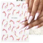 Autocollants pour ongles 3D en marbre rose, étiquettes adhésives, motif aquarelle, fleurs, feuilles, Art de manucure et de pédicure, LASTZ-SJ031 Autocollants pour ongles 3D en marbre rose, étiquettes adhésives, motif aquarelle, fleurs, feuilles, Art de manucure et de pédicure, LASTZ-SJ031