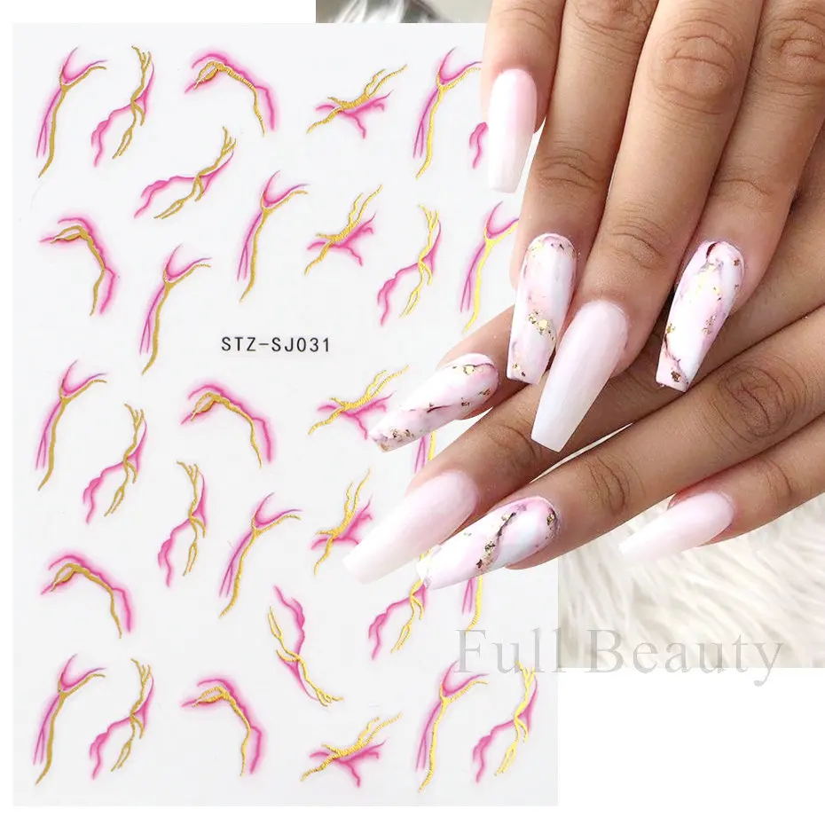 Autocollants pour ongles 3D en marbre rose, étiquettes adhésives, motif aquarelle, fleurs, feuilles, Art de manucure et de pédicure, LASTZ-SJ031 Autocollants pour ongles 3D en marbre rose, étiquettes adhésives, motif aquarelle, fleurs, feuilles, Art de manucure et de pédicure, LASTZ-SJ031