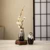 japanese style ceramic kiln glazed retro vase handmade flower arrangement decoration living room foyer vase