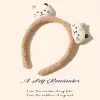 adorable bandeau chaton en peluche – accessoire cheveux doux et antidérapant pour femmes et filles, parfait pour le lavage et le coiffage du visage,