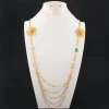 ensembles de colliers indiens de mariée, longues chaînes en acier inoxydable plaqué or 24 carats pour femmes, nouvelles chaînes de clavicule pour filles, cadeaux de vacances