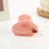 pince à cheveux cerise pour petite fille, 6.3cm, nouvelle mode japonaise, couleur pure, acide acétique, requin, vente en gros