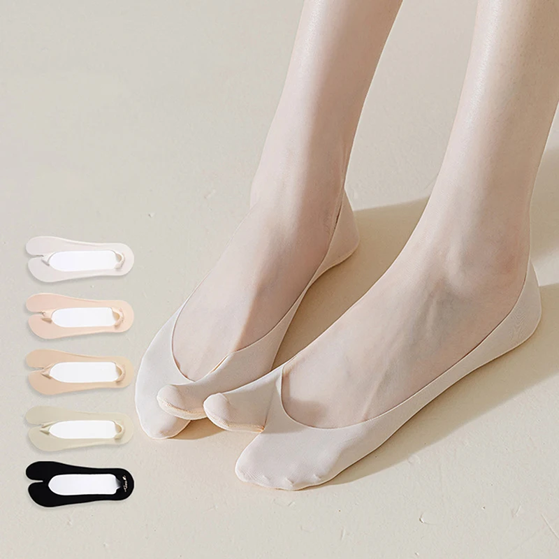 chaussettes ultra fines à bout fendu pour femmes et dames, chaussettes d'été en plein air, tabi à deux orteils, doublure invisible, bateau, cheville chaussettes ultra fines à bout fendu pour femmes et dames, chaussettes d'été en plein air, tabi à deux orteils, doublure invisible, bateau, cheville