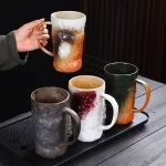Tasse à café japonaise de grande capacité de 800ML, tasse d’eau en céramique pour le lait, expresso, thé, bière, décoration de maison, cadeau, accessoires pour boissons Tasse à café japonaise de grande capacité de 800ML, tasse d’eau en céramique pour le lait, expresso, thé, bière, décoration de maison, cadeau, accessoires pour boissons