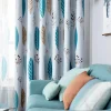 rideaux occultants nordiques pour salon, feuille imprimée, épais, fenêtre pour chambre à coucher, stores de cuisine, drapés en tulle et rideaux