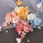 Fée gland Hanfu cheveux accessoires perle Style ancien Style chinois pince à cheveux chapeaux coloré fleur épingle à cheveux fête Fée gland Hanfu cheveux accessoires perle Style ancien Style chinois pince à cheveux chapeaux coloré fleur épingle à cheveux fête