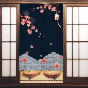 Rideau de vestiaire de style japonais, cloison de confidentialité, rideaux de porte, entrée de cuisine, demi-rideau suspendu en lin Noren