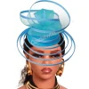 mariage formel maille fascinator chapeaux dames femmes élégant fête thé casque femme mariage derby chapellerie casquette événement fascinators