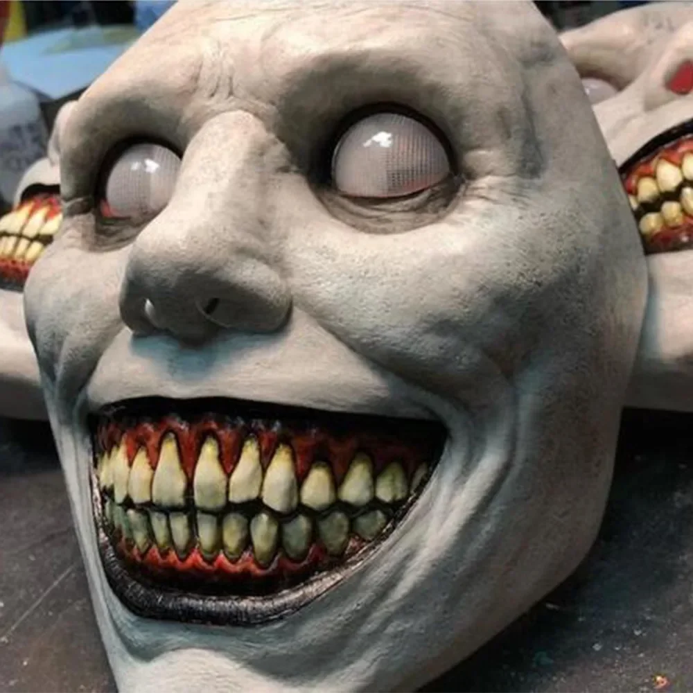 masque de démon effrayant pour halloween, visage souriant, masque du diable aux yeux blancs, sourire effrayant, exorciste, décoration de fête, masque de carnaval pour halloween masque de démon effrayant pour halloween, visage souriant, masque du diable aux yeux blancs, sourire effrayant, exorciste, décoration de fête, masque de carnaval pour halloween