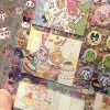 8 pièces japonais anime tamagotchi style pixel graph coupe film autocollant bureau coque de téléphone décoration compte à main bricolage accessoire jouet