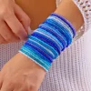ensemble de bracelets de perles bohème pour femmes, chaîne de perles de riz extensibles colorées, bijoux empilables, cadeau de plage d'été